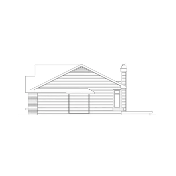 Country House Plan Right Elevation - Santa Clara Ranch Home 022D-0005 - Shop House Plans and More