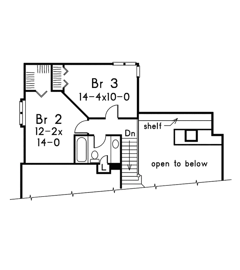 Craftsman House Plan Second Floor - Woodhall Craftsman Home 022D-0006 - Shop House Plans and More