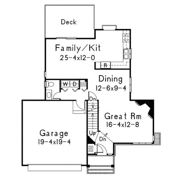 Bungalow House Plan First Floor - Andover Contemporary Home 022D-0007 - Search House Plans and More