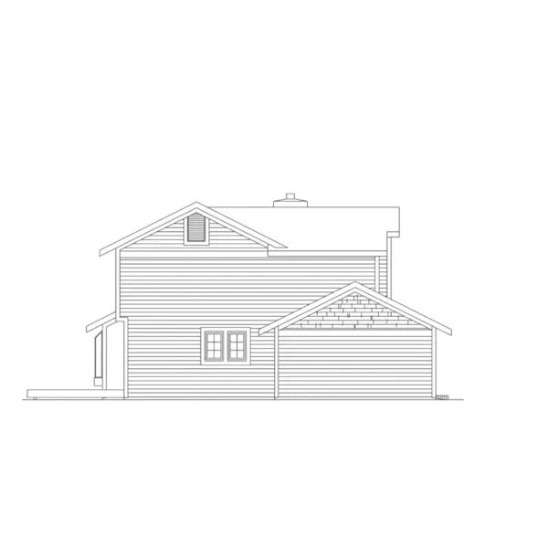 Bungalow House Plan Left Elevation - Andover Contemporary Home 022D-0007 - Search House Plans and More