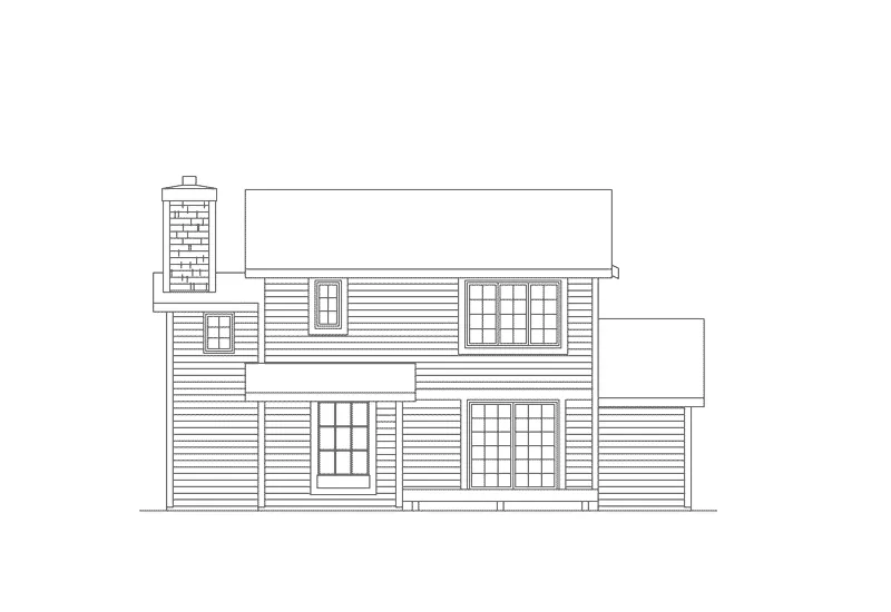 Contemporary House Plan Rear Elevation - Andover Contemporary Home 022D-0007 - Search House Plans and More
