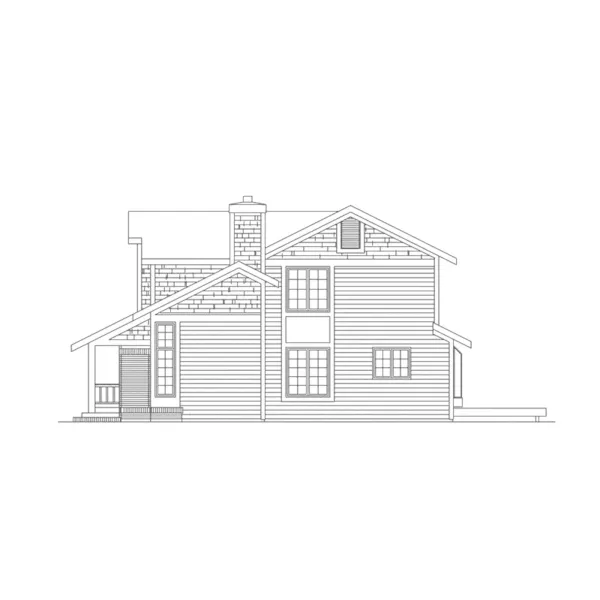 Bungalow House Plan Right Elevation - Andover Contemporary Home 022D-0007 - Search House Plans and More