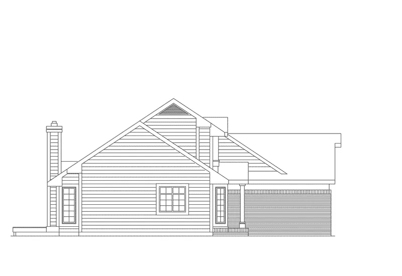 Arts & Crafts House Plan Left Elevation - Maybury Traditional Home 022D-0008 - Shop House Plans and More