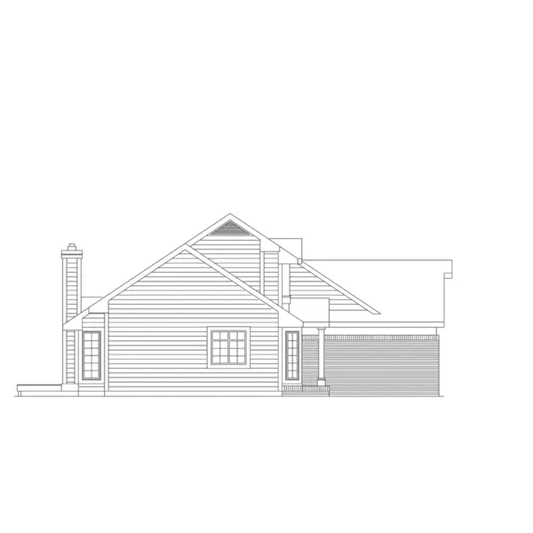 Modern House Plan Left Elevation - Maybury Traditional Home 022D-0008 - Shop House Plans and More