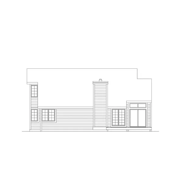 Modern House Plan Rear Elevation - Maybury Traditional Home 022D-0008 - Shop House Plans and More