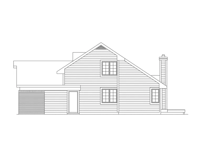 Arts & Crafts House Plan Right Elevation - Maybury Traditional Home 022D-0008 - Shop House Plans and More