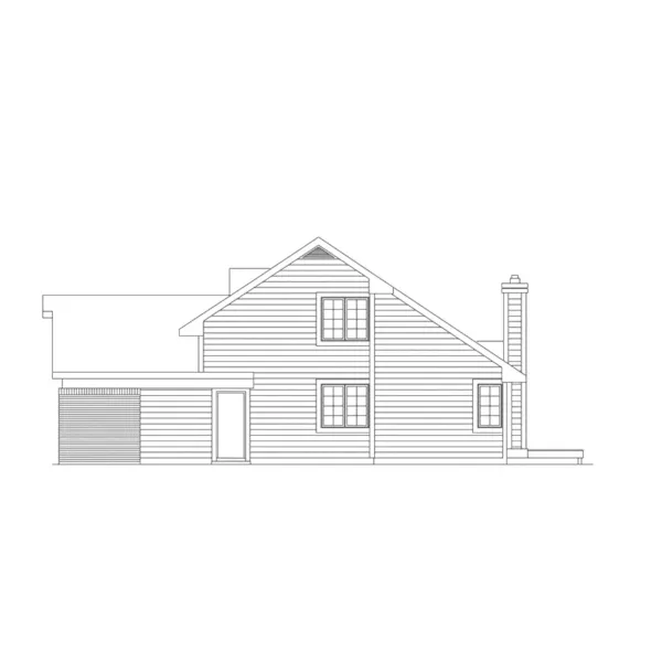 Modern House Plan Right Elevation - Maybury Traditional Home 022D-0008 - Shop House Plans and More