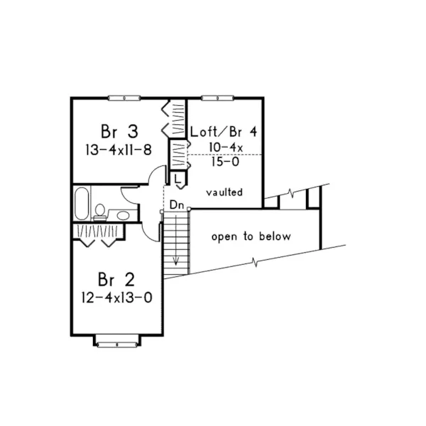 Bungalow House Plan Second Floor - Berrybrook Neoclassical Home 022D-0009 - Search House Plans and More