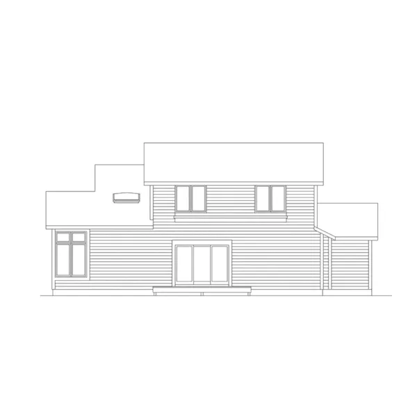 Bungalow House Plan Rear Elevation - Berrybrook Neoclassical Home 022D-0009 - Search House Plans and More