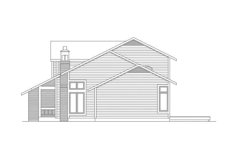 Bungalow House Plan Right Elevation - Berrybrook Neoclassical Home 022D-0009 - Search House Plans and More