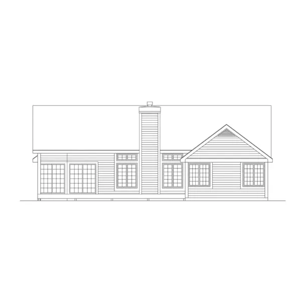 Modern House Plan Rear Elevation - Sycamore Ranch Home 022D-0011 - Shop House Plans and More