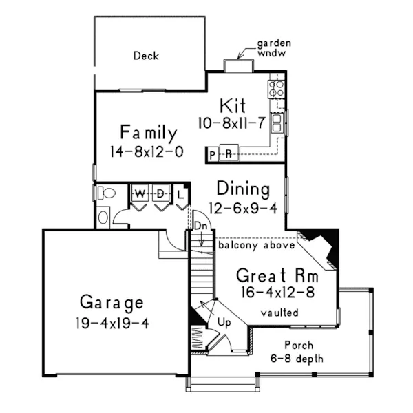 Traditional House Plan First Floor - Leawood Traditional Home 022D-0012 - Shop House Plans and More