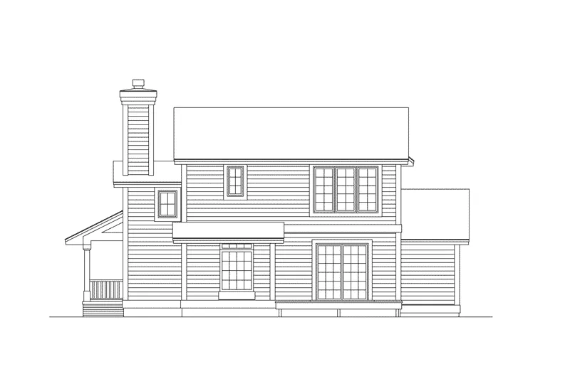 Country House Plan Rear Elevation - Leawood Traditional Home 022D-0012 - Shop House Plans and More