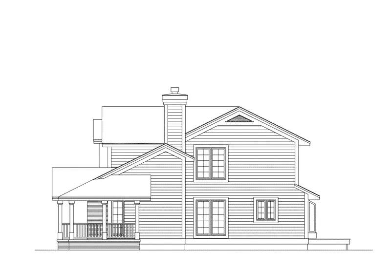 Tudor House Plan Right Elevation - Leawood Traditional Home 022D-0012 - Shop House Plans and More