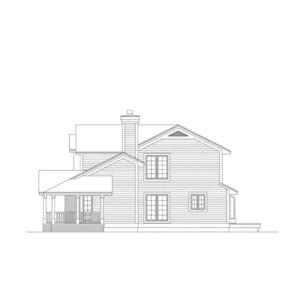 Traditional House Plan Right Elevation - Leawood Traditional Home 022D-0012 - Shop House Plans and More