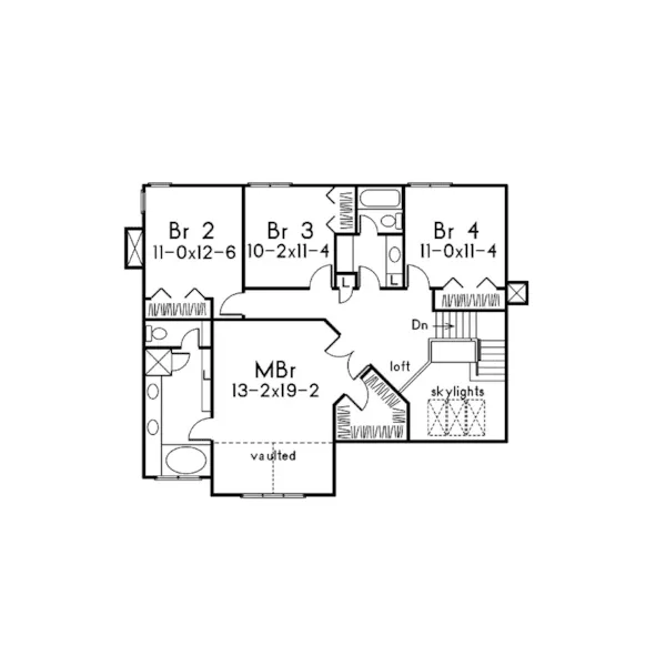 Modern House Plan Second Floor - Lakeshire Neoclassical Home 022D-0013 - Shop House Plans and More