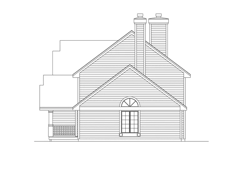 Country House Plan Right Elevation - Lakeshire Neoclassical Home 022D-0013 - Shop House Plans and More