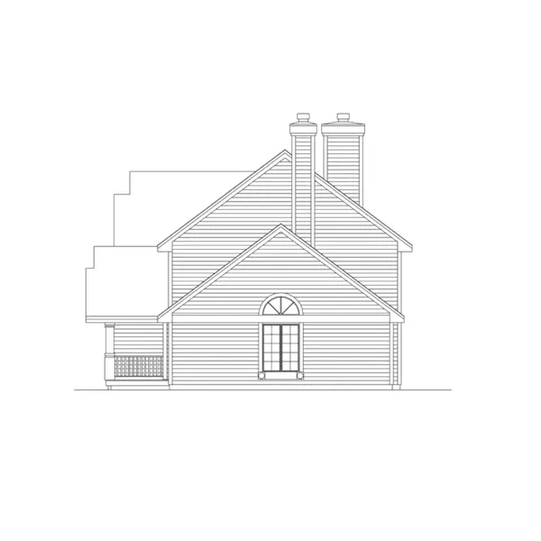 Modern House Plan Right Elevation - Lakeshire Neoclassical Home 022D-0013 - Shop House Plans and More