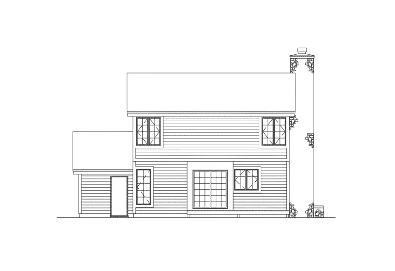 Cabin & Cottage House Plan Rear Elevation - Treebrooke Neoclassical Home 022D-0014 - Shop House Plans and More
