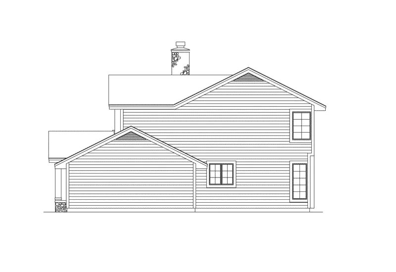 Cabin & Cottage House Plan Right Elevation - Treebrooke Neoclassical Home 022D-0014 - Shop House Plans and More