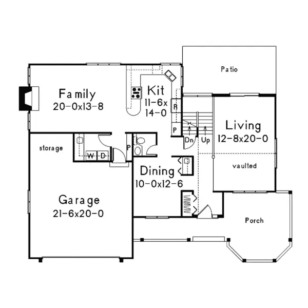 Traditional House Plan First Floor - Goldenwood Traditional Home 022D-0015 - Search House Plans and More