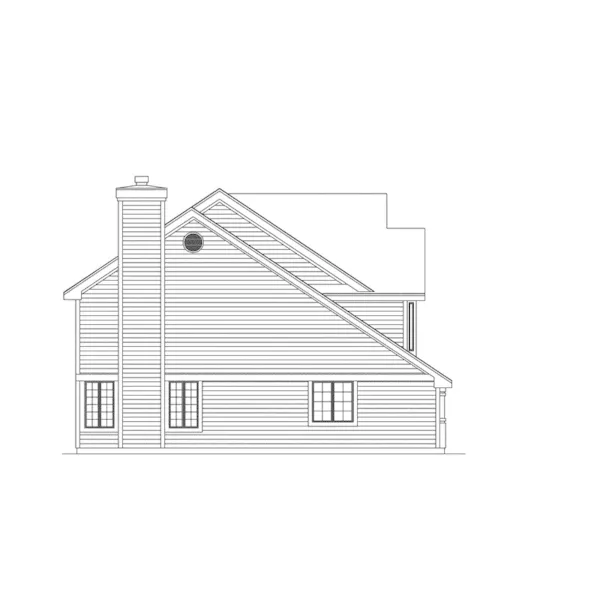 Traditional House Plan Left Elevation - Goldenwood Traditional Home 022D-0015 - Search House Plans and More