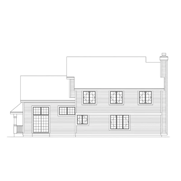 Traditional House Plan Rear Elevation - Goldenwood Traditional Home 022D-0015 - Search House Plans and More