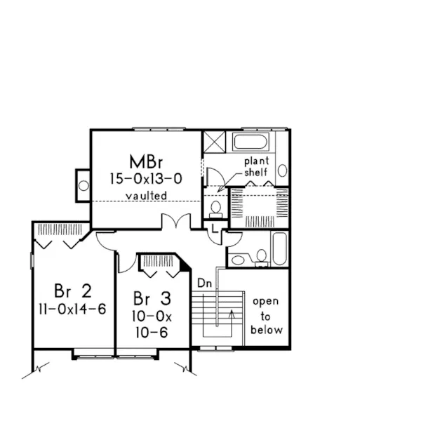 Tudor House Plan Second Floor - Lockport Manor Traditional Home 022D-0016 - Shop House Plans and More