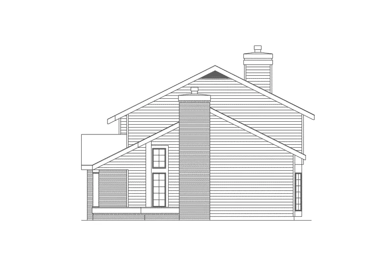 Contemporary House Plan Right Elevation - Lockport Manor Traditional Home 022D-0016 - Shop House Plans and More