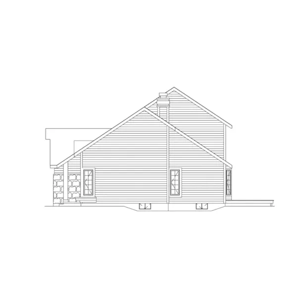 Cabin & Cottage House Plan Right Elevation - Fernwood Ranch Home 022D-0017 - Search House Plans and More