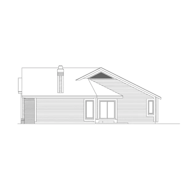 Modern House Plan Right Elevation - Holland Rustic Ranch Home 022D-0018 - Search House Plans and More