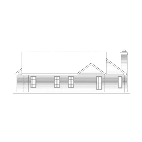 Country House Plan Rear Elevation - Sherwood Ranch Home 022D-0019 - Shop House Plans and More