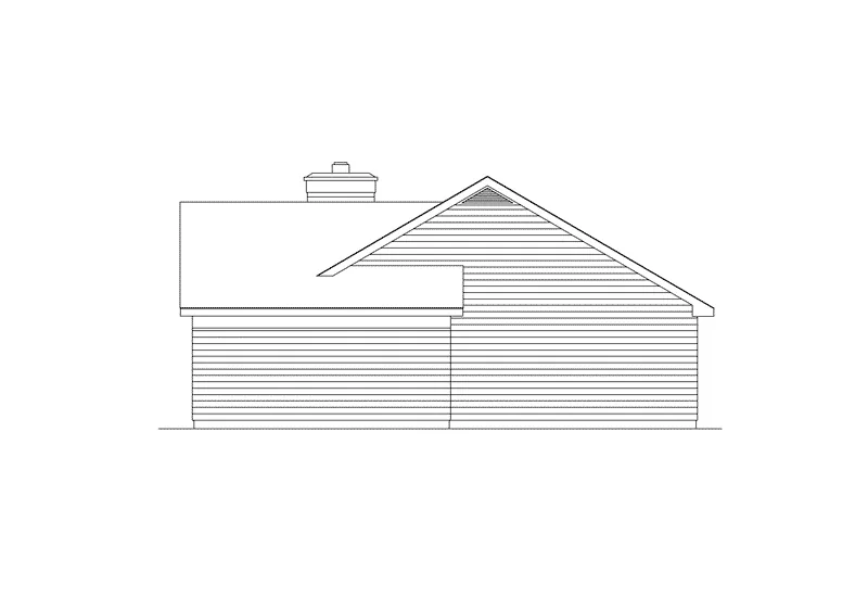 Ranch House Plan Right Elevation - Sherwood Ranch Home 022D-0019 - Shop House Plans and More