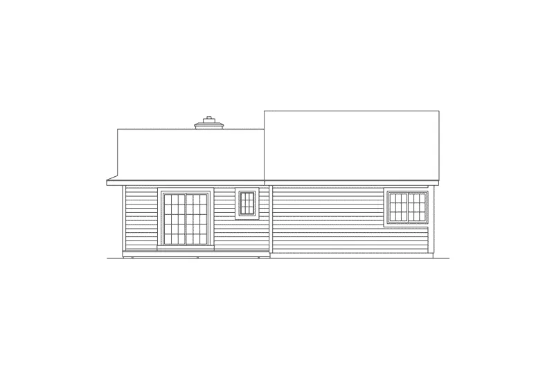 Vacation House Plan Rear Elevation - Timberland Ranch Home 022D-0020 - Shop House Plans and More