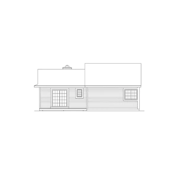 Vacation House Plan Rear Elevation - Timberland Ranch Home 022D-0020 - Shop House Plans and More