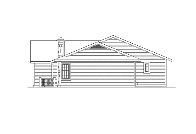 Cabin & Cottage House Plan Right Elevation - Timberland Ranch Home 022D-0020 - Shop House Plans and More