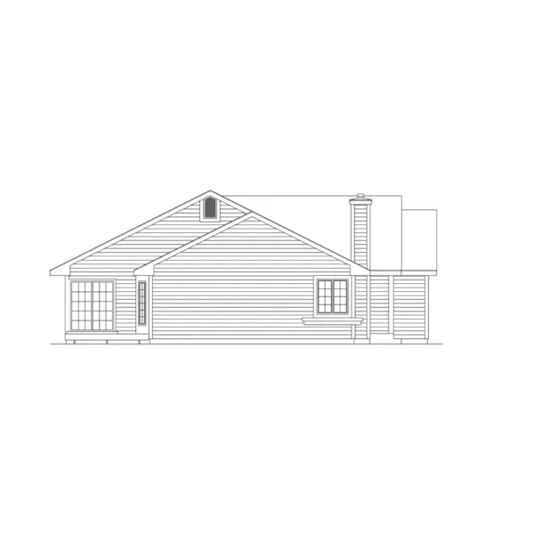 Traditional House Plan Left Elevation - Villawood Ranch Home 022D-0021 - Shop House Plans and More