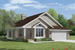 Modern House Plan Front of Home - Northland Narrow Lot Home 022D-0022 - Shop House Plans and More
