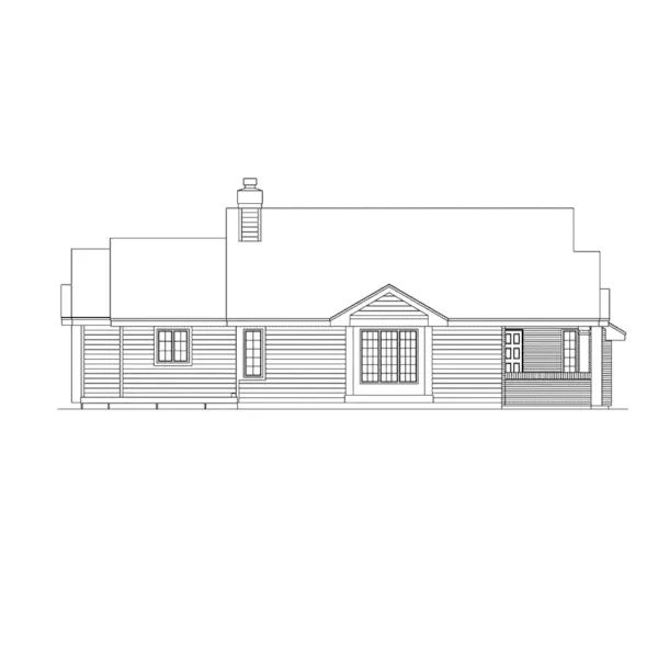 Ranch House Plan Left Elevation - Northland Narrow Lot Home 022D-0022 - Shop House Plans and More