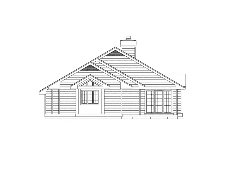 Modern House Plan Rear Elevation - Northland Narrow Lot Home 022D-0022 - Shop House Plans and More