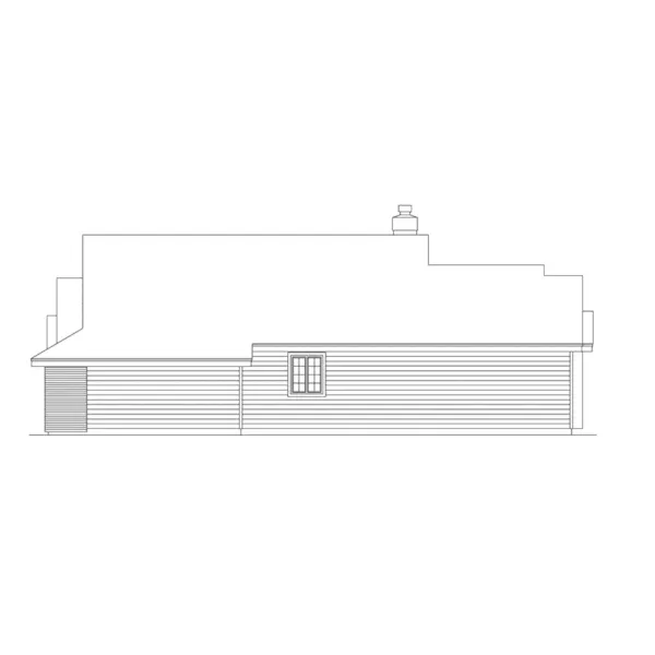 Ranch House Plan Right Elevation - Northland Narrow Lot Home 022D-0022 - Shop House Plans and More