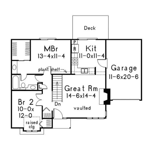 Modern House Plan First Floor - Foreston Ranch Home 022D-0023 - Search House Plans and More