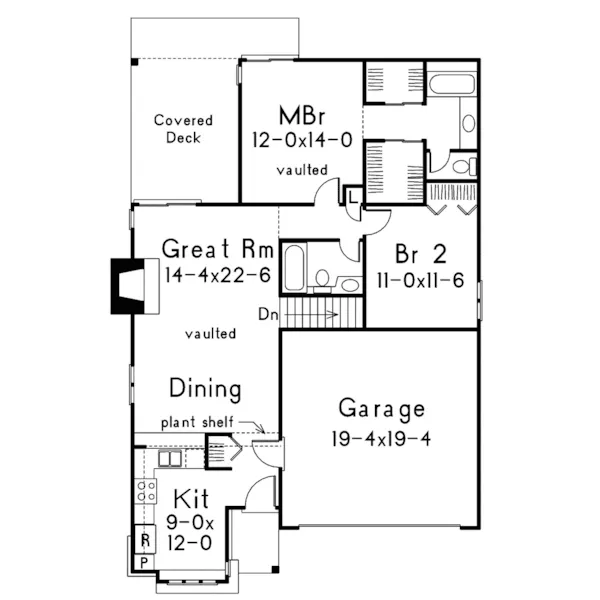 Craftsman House Plan First Floor - Timberbrooke Ranch Home 022D-0024 - Shop House Plans and More