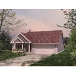 Traditional Ranch With Front Loading Garage