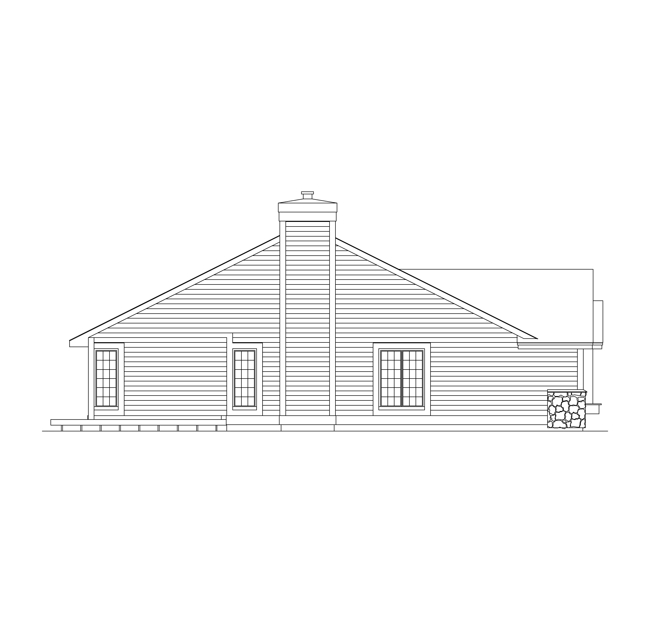 Cabin & Cottage House Plan Left Elevation - Timberbrooke Ranch Home 022D-0024 - Shop House Plans and More