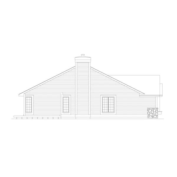 Craftsman House Plan Left Elevation - Timberbrooke Ranch Home 022D-0024 - Shop House Plans and More