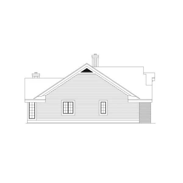 Traditional House Plan Left Elevation - Kentland Traditional Home 022D-0026 - Search House Plans and More