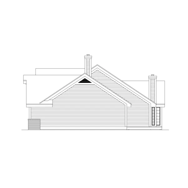 Traditional House Plan Right Elevation - Kentland Traditional Home 022D-0026 - Search House Plans and More