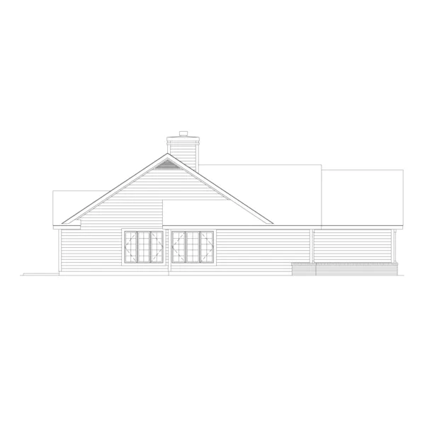 Florida House Plan Left Elevation - Taylor Adobe Southwestern Home 022D-0027 - Shop House Plans and More