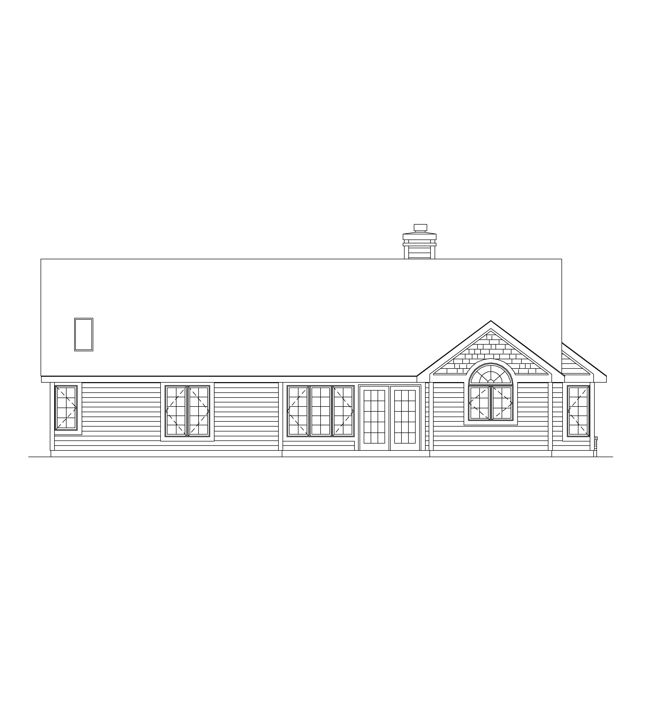 Sunbelt House Plan Rear Elevation - Taylor Adobe Southwestern Home 022D-0027 - Shop House Plans and More